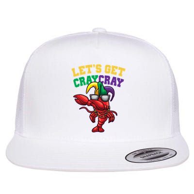 Lets Get Cray Cray Dabbing Crawfish Mardi Gras Flatbill Hat