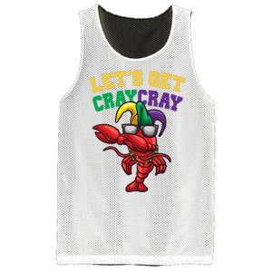 Lets Get Cray Cray Dabbing Crawfish Mardi Gras Mesh Reversible Basketball Jersey Tank