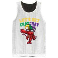 Lets Get Cray Cray Dabbing Crawfish Mardi Gras Mesh Reversible Basketball Jersey Tank