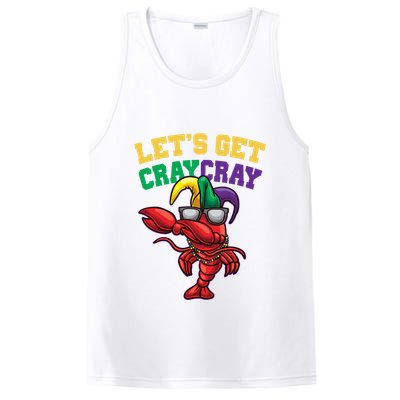 Lets Get Cray Cray Dabbing Crawfish Mardi Gras PosiCharge Competitor Tank