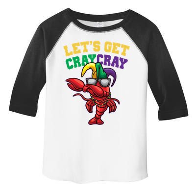 Lets Get Cray Cray Dabbing Crawfish Mardi Gras Toddler Fine Jersey T-Shirt