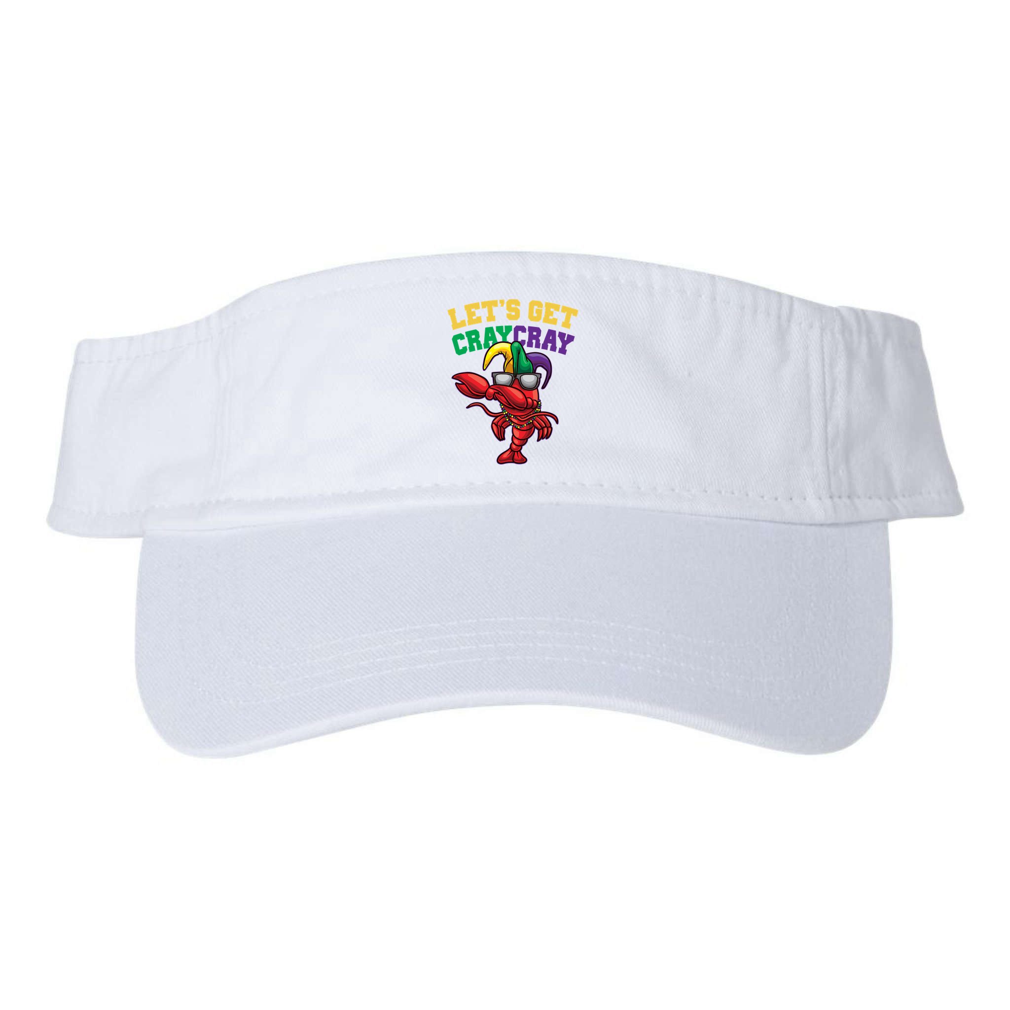 Lets Get Cray Cray Dabbing Crawfish Mardi Gras Visor