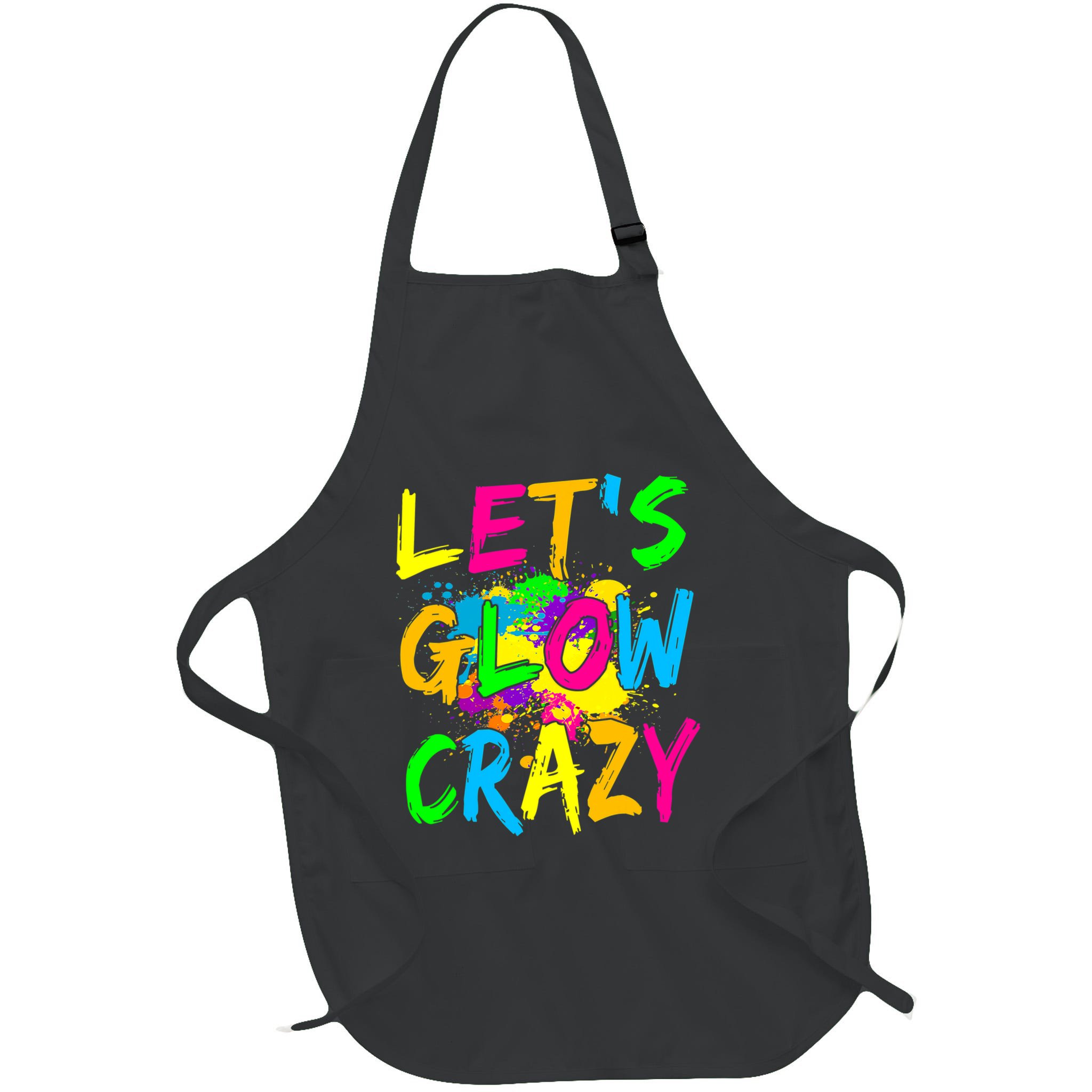 Let's Glow Crazy Glow Party 80s Retro Costume Party Lover Apron