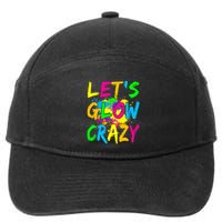 Let's Glow Crazy Glow Party 80s Retro Costume Party Lover 7-Panel Snapback Hat