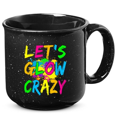 Let's Glow Crazy Glow Party 80s Retro Costume Party Lover 15oz Campfire Ceramic Mug