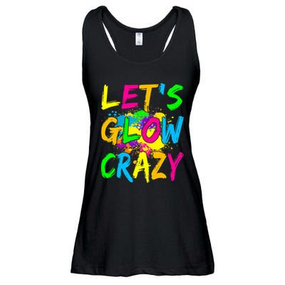 Let's Glow Crazy Glow Party 80s Retro Costume Party Lover Ladies Essential Flowy Tank