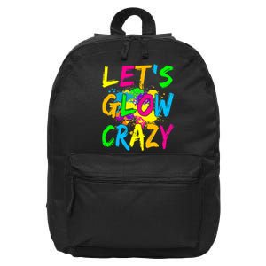 Let's Glow Crazy Glow Party 80s Retro Costume Party Lover 16 in Basic Backpack