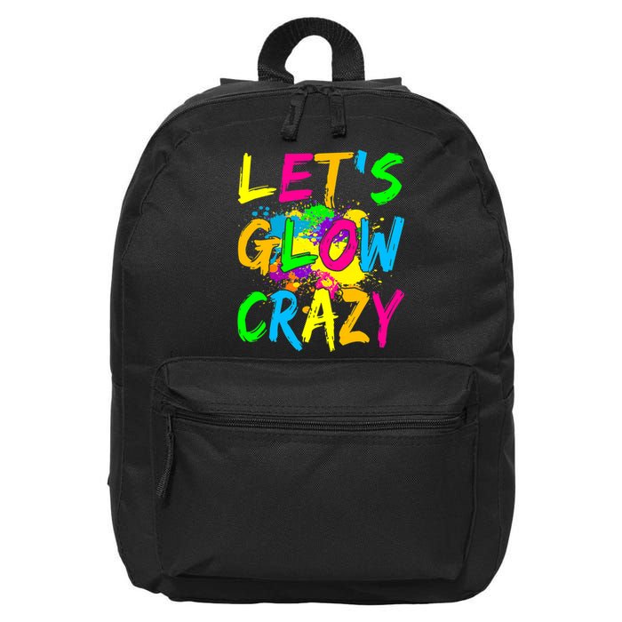 Let's Glow Crazy Glow Party 80s Retro Costume Party Lover 16 in Basic Backpack