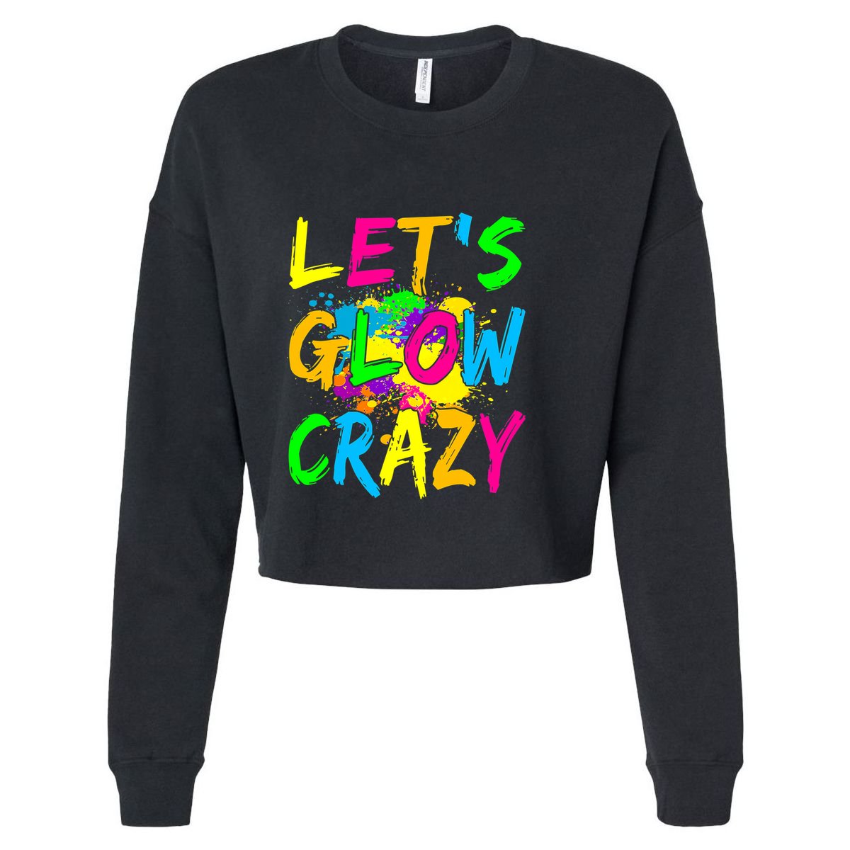 Let's Glow Crazy Glow Party 80s Retro Costume Party Lover Youth Performance Sprint T-Shirt