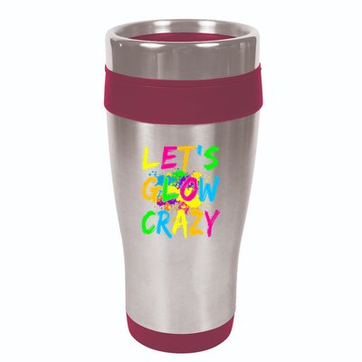 Let's Glow Crazy Glow Party 80s Retro Costume Party Lover 16oz Travel Tumbler