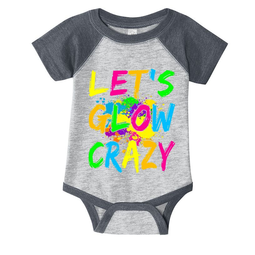 Let's Glow Crazy Glow Party 80s Retro Costume Party Lover Infant Baby Jersey Bodysuit