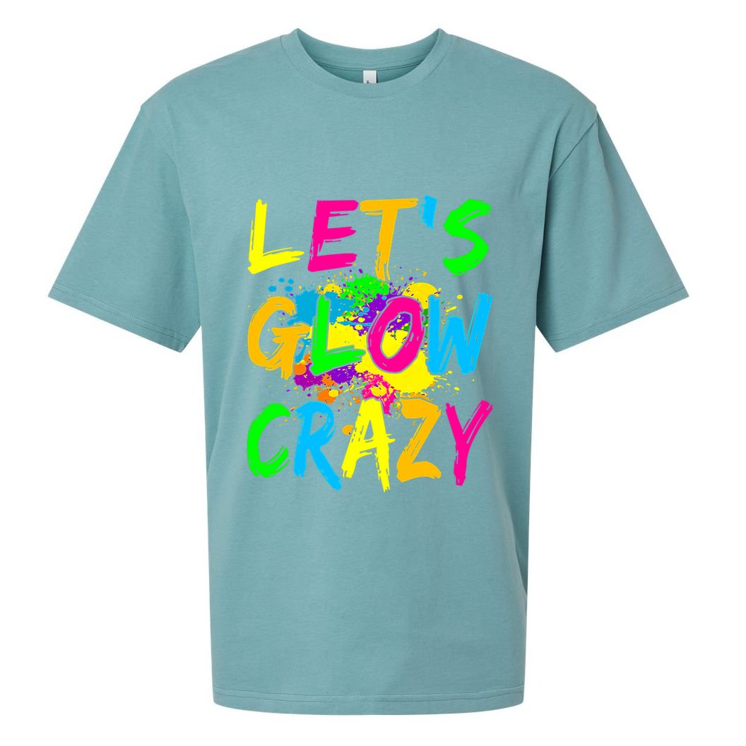 Let's Glow Crazy Glow Party 80s Retro Costume Party Lover Sueded Cloud Jersey T-Shirt