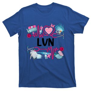 Lvn Gift Cute NurseS Week Nurses Day Stethoscope Heartbeat Gift T-Shirt