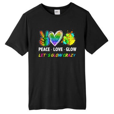 Lets' Glow Crazy Peace Love Glow Party Squad Halloween Tall Fusion ChromaSoft Performance T-Shirt