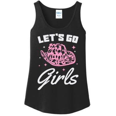 LetS Go Cowgirl Southern Western Cute Cowboy Hat Gift Ladies Essential Tank