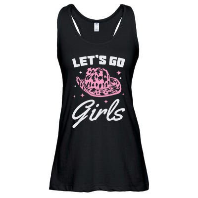 LetS Go Cowgirl Southern Western Cute Cowboy Hat Gift Ladies Essential Flowy Tank