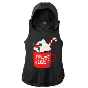 LetS Get Cozy For Christmas Great Gift Ladies PosiCharge Tri-Blend Wicking Draft Hoodie Tank