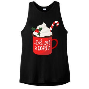 LetS Get Cozy For Christmas Great Gift Ladies PosiCharge Tri-Blend Wicking Tank