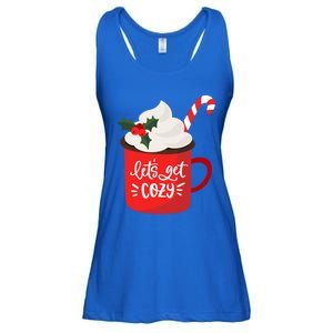 LetS Get Cozy For Christmas Great Gift Ladies Essential Flowy Tank