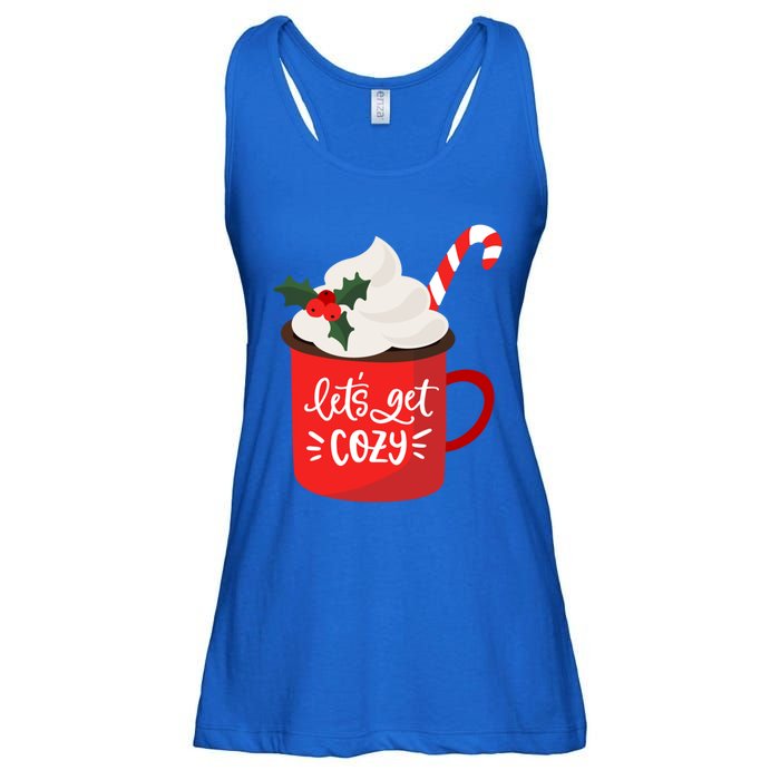 LetS Get Cozy For Christmas Great Gift Ladies Essential Flowy Tank