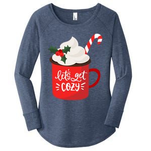 LetS Get Cozy For Christmas Great Gift Women's Perfect Tri Tunic Long Sleeve Shirt