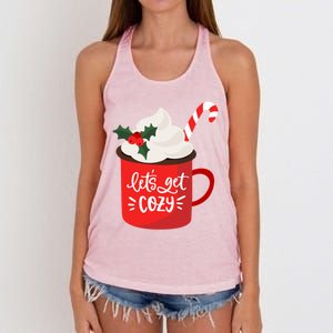 LetS Get Cozy For Christmas Great Gift Women's Knotted Racerback Tank