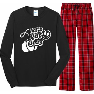 LetS Get Cozy Funny Graphic Tees And Meaningful Gift Long Sleeve Pajama Set