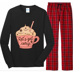 LetS Get Cozy Hot Chocolate Graphic Gift Long Sleeve Pajama Set