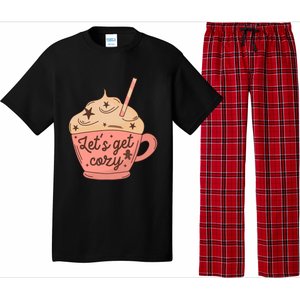 LetS Get Cozy Hot Chocolate Graphic Gift Pajama Set