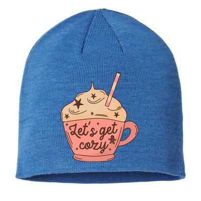 LetS Get Cozy Hot Chocolate Graphic Gift Sustainable Beanie