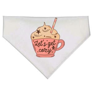 LetS Get Cozy Hot Chocolate Graphic Gift USA-Made Doggie Bandana