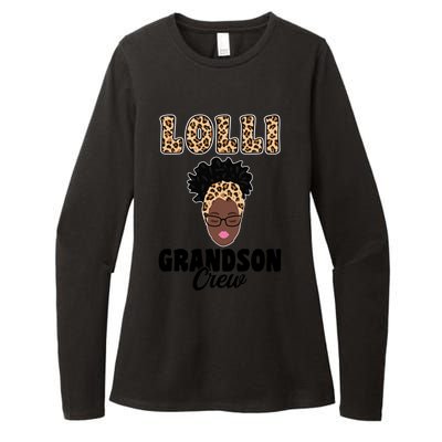 Lolli Grandson Crew Grandma Gift Womens CVC Long Sleeve Shirt