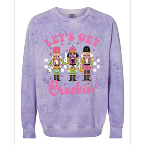 Lets Get Crackin Three Nutcrackers Christmas Colorblast Crewneck Sweatshirt