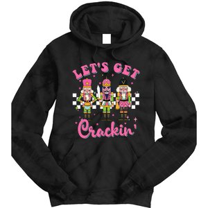 Lets Get Crackin Three Nutcrackers Christmas Tie Dye Hoodie