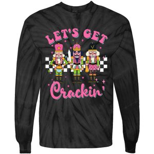 Lets Get Crackin Three Nutcrackers Christmas Tie-Dye Long Sleeve Shirt