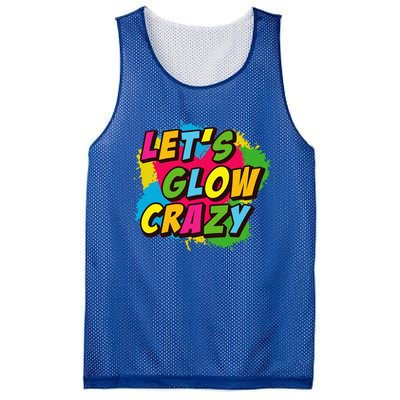 Let Glow Crazy Retro Colorful Quote Group Team Tie Dye Mesh Reversible Basketball Jersey Tank