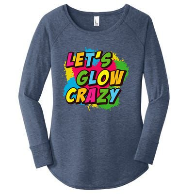 Let Glow Crazy Retro Colorful Quote Group Team Tie Dye Women's Perfect Tri Tunic Long Sleeve Shirt