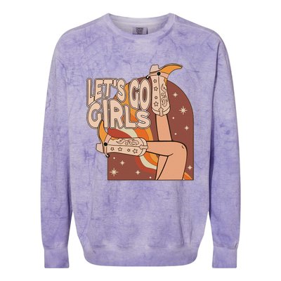 Lets Go Cowgirl Bachelorette Design Colorblast Crewneck Sweatshirt