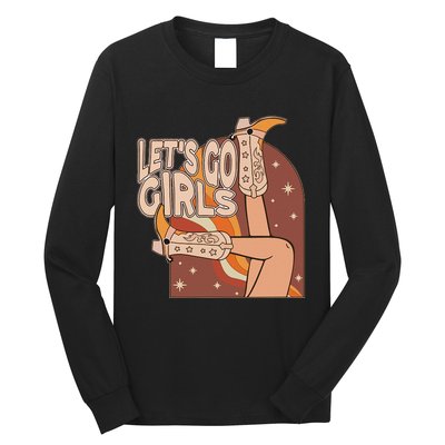 Lets Go Cowgirl Bachelorette Design Long Sleeve Shirt