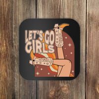 Lets Go Cowgirl Bachelorette Design Coaster