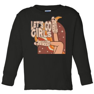 Lets Go Cowgirl Bachelorette Design Toddler Long Sleeve Shirt