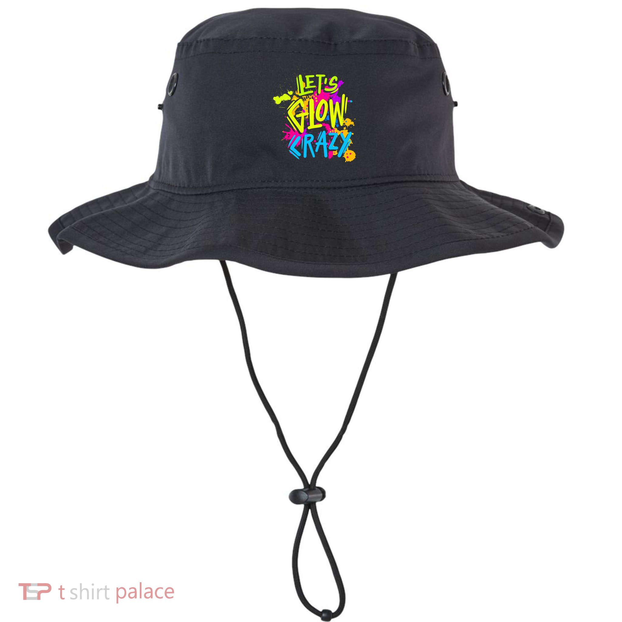 Let's Glow Crazy Glow Party Retro 80s Colors Party Lover Bucket Hat