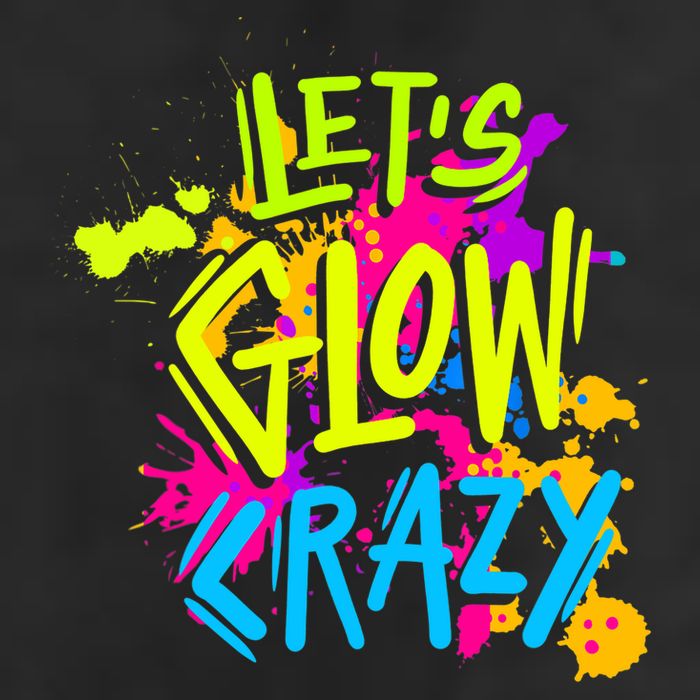 Let's Glow Crazy Glow Party Retro 80s Colors Party Lover Golf Towel