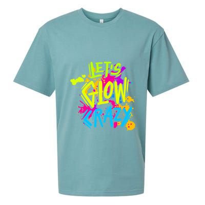 Let's Glow Crazy Glow Party Retro 80s Colors Party Lover Sueded Cloud Jersey T-Shirt