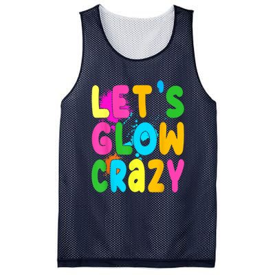 Let Glow Crazy Retro Colorful Quote Group Team Tie Dye Mesh Reversible Basketball Jersey Tank