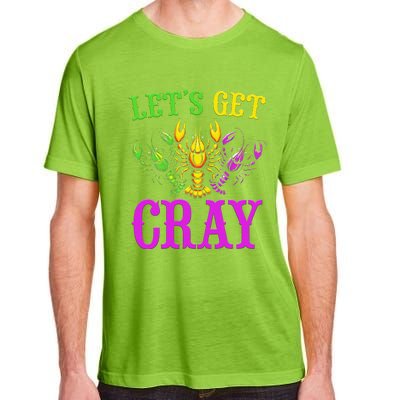 LetS Get Cray Mardi Gras Crawfish Adult ChromaSoft Performance T-Shirt