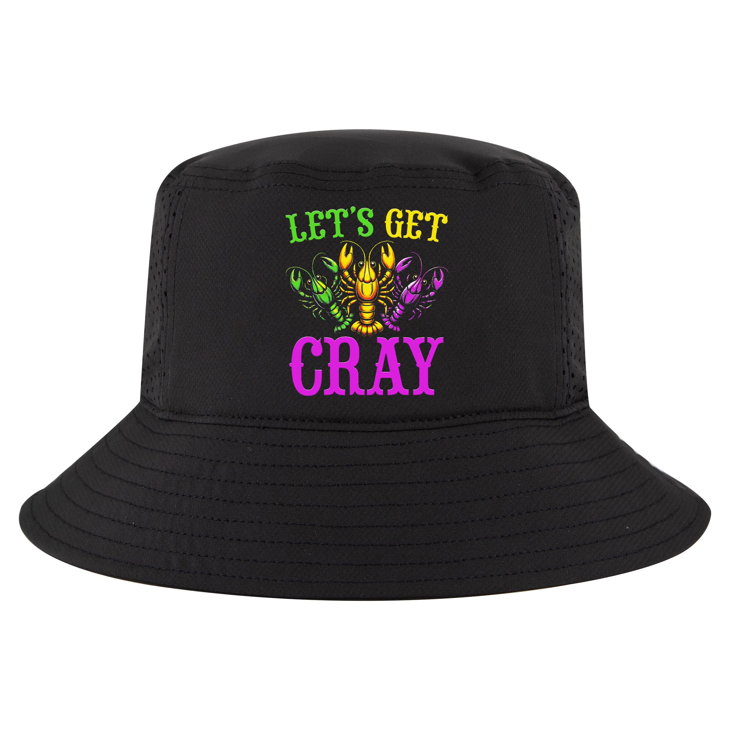 LetS Get Cray Mardi Gras Crawfish Cool Comfort Performance Bucket Hat
