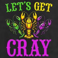 LetS Get Cray Mardi Gras Crawfish Adult Drive Performance Visor