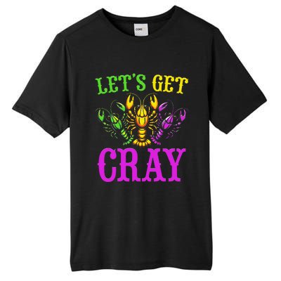 LetS Get Cray Mardi Gras Crawfish Tall Fusion ChromaSoft Performance T-Shirt