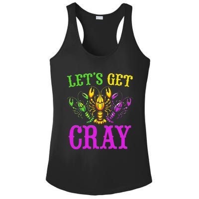 LetS Get Cray Mardi Gras Crawfish Ladies PosiCharge Competitor Racerback Tank